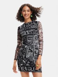 Desigual Sukienka codzienna 23SWVK23 Szary Slim Fit. Szare sukienki damskie Desigual, na co dzień, s, bez wzorów, z syntetyku, bez kołnierzyka, bez ramiączek, proste. Za 489.99 zł.