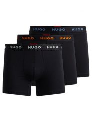 Hugo Komplet 3 par bokserek 50517886 Czarny. Czarne bokserki męskie Hugo, m, bez wzorów, z bawełny. Za 159.99 zł.
