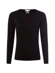 Brookshire Sweter z dzianiny DAmen Kobiety drobna dzianina czarny jednolity, XXL. Czarne swetry damskie brookshire, na jesień, xxl, bez wzorów, z bawełny, bez kołnierzyka, bez ramiączek, bez kaptura. Za 199.95 zł.