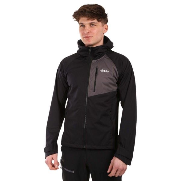 Męska kurtka softshell Kilpi BELTRA-M. Czarne kurtki sportowe męskie Kilpi, m, bez wzorów, z softshellu, trekkingowe. Za 473.69 zł.