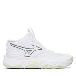 Buty halowe Mizuno. Białe obuwie sportowe damskie Mizuno, bez wzorów, mizuno wave. Za 649.99 zł.