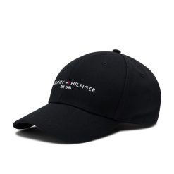 Czapka z daszkiem Tommy Hilfiger. Czarne czapki i kapelusze męskie Tommy Hilfiger, bez wzorów. Za 109.99 zł.