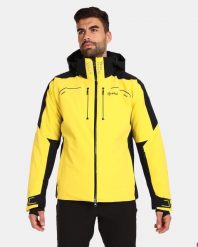Męska kurtka narciarska Kilpi HYDER-M. Żółte kurtki snowboardowe męskie Kilpi, m, bez wzorów, z materiału, bez kaptura, narciarskie, Dermizax. Za 895.50 zł.