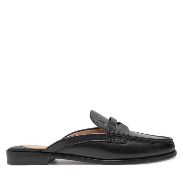 Klapki LAUREN RALPH LAUREN. Czarne klapki damskie Lauren Ralph Lauren, bez wzorów, bez obcasa. Za 599.99 zł.