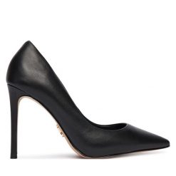 Szpilki Steve Madden. Czarne szpilki damskie Steve Madden, bez wzorów, bez obcasa, bez zapięcia. Za 519.99 zł.