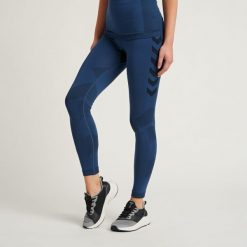 Rajstopy damskie Hummel hmlfirst training. Niebieskie legginsy damskie Hummel, l, bez wzorów, na fitness i siłownię. Za 166.50 zł.