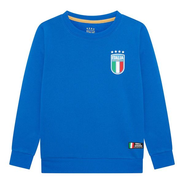 Sweter FIGC Włochy Męski. Niebieskie swetry przez głowę męskie FIGC, m, bez wzorów, z bawełny, bez kołnierzyka. Za 199.99 zł.