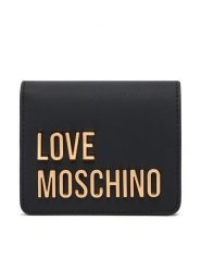 LOVE MOSCHINO Portfel JC5612PP0PKD0000 Czarny. Czarne portfele damskie Love Moschino, bez wzorów, ze skóry. Za 337.99 zł.