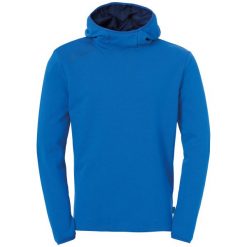 Bluza z kapturem Uhlsport Essential. Niebieskie bluzy męskie Uhlsport, xl, bez wzorów, z bawełny, z kapturem, na fitness i siłownię. Za 220.00 zł.