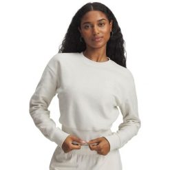 Bluza damska Under Armour Icon Terry Varsity. Białe bluzy sportowe damskie Under Armour, bez wzorów, bez kaptura, na fitness i siłownię. Za 330.50 zł.