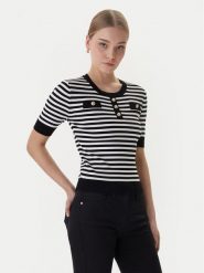 Morgan Sweter 261-MATTEA Czarny Slim Fit. Czarne swetry damskie Morgan, m, bez wzorów, z wiskozy, bez kołnierzyka, bez ramiączek, bez kaptura. Za 209.99 zł.