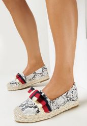 Czarne Plecione Espadryle z Imitacji Skóry Węża z Kokardką Marleia. Czarne espadryle damskie Born2be, bez wzorów, ze skóry, bez obcasa, bez zapięcia. Za 29.99 zł.