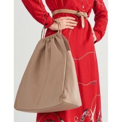 Skórzana torebka - Beżowy. Torebki do ręki damskie Reserved. W wyprzedaży za 299.99 zł.