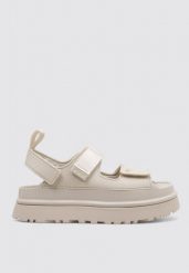 Sandały Ugg Australian W Złotym Świecie Damskie. Brązowe sandały damskie UGG, bez wzorów, z materiału, bez obcasa, na platformie, bez zapięcia. Za 525.99 zł.