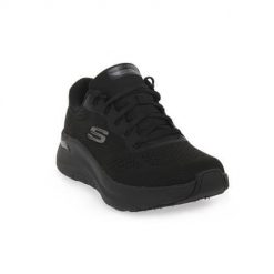Buty do chodzenia damskie Skechers Bbk Arch Fit. Czarne obuwie sportowe damskie Skechers, bez wzorów, z materiału, trekkingowe, Skechers Sport. Za 538.00 zł.