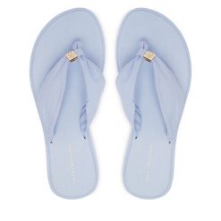 Japonki Tommy Hilfiger. Niebieskie klapki damskie Tommy Hilfiger, bez wzorów, bez obcasa. Za 189.99 zł.