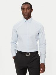 Calvin Klein Koszula K10K113524 Błękitny Slim Fit. Niebieskie koszule męskie Calvin Klein, m, bez wzorów, z bawełny, bez kołnierzyka, bez ramiączek. Za 259.99 zł.