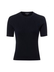 Franco Callegari koszulka z dzianiny Kobiety Bawełna niebieski, S. Niebieskie t-shirty damskie Franco Callegari, s, bez wzorów, z bawełny, eleganckie, bez kołnierzyka. Za 199.95 zł.