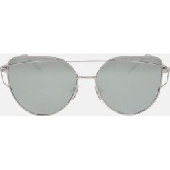 Srebrne okulary przeciwsłoneczne. Szare okulary przeciwsłoneczne damskie Kazar. Za 369.00 zł.