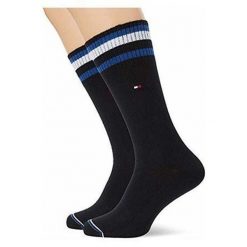 Skarpetki Tommy Hilfiger dla Mężczyzn 43-46 Mieszanka Bawełny. Czarne skarpety męskie ZEAGLE, bez wzorów, z bawełny. Za 140.99 zł.