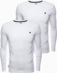 Ombre Zestaw longsleeve męski z długim rękawem - mix 2-pak V2 Z40 M. Bluzki z długim rękawem męskie Ombre, m, bez wzorów, bez kołnierzyka. Za 159.99 zł.