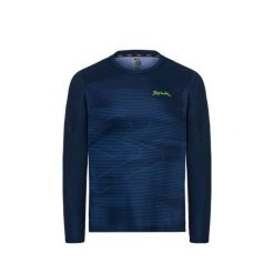 Koszulka termoaktywna z długim rękawem Spiuk Momentum. Niebieskie bluzy męskie SPIUK, bez wzorów, bez kołnierzyka, bez ramiączek, rowerowe. Za 394.00 zł.