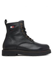Tommy Jeans Trzewiki Archive '01 Tumble Lace Up Warm EM0EM01780 Czarny. Czarne botki męskie Tommy Jeans, bez wzorów, z jeansu, bez zapięcia. Za 699.99 zł.