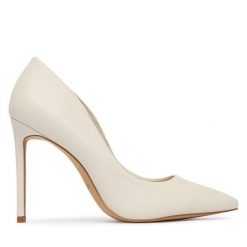 Szpilki Aldo. Białe szpilki damskie Aldo, bez wzorów, bez obcasa, bez zapięcia. Za 379.99 zł.