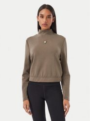 Guess Bluza V4YQ05 KCAY2 Zielony ciemny Regular Fit. Zielone bluzy damskie Guess, xs, z aplikacjami, z syntetyku, bez kaptura. Za 324.99 zł.