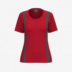 CLUB 25 TECH Koszulka damska. Czerwone koszulki sportowe damskie Head, xs, bez wzorów, z poliesteru, bez kołnierzyka, bez ramiączek, tenisowe. Za 144.50 zł.