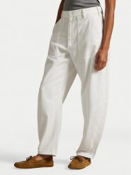 Polo Ralph Lauren Spodnie materiałowe 211A93147001 Biały Relaxed Fit. Białe spodnie materiałowe damskie Polo Ralph Lauren, bez wzorów, z bawełny. Za 1,199.00 zł.