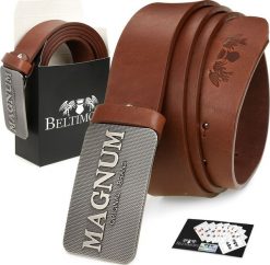 Beltimore Beltimore skórzany pasek męski koniak szeroki premium W29. Paski damskie Beltimore, bez wzorów. Za 82.49 zł.