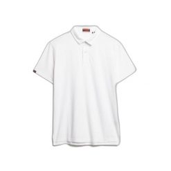 Koszulka polo z dżerseju Superdry Essential. Białe koszulki polo męskie Superdry., na lato, m, bez wzorów, z dżerseju, bez ramiączek. W wyprzedaży za 191.00 zł.