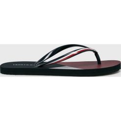 Tommy Hilfiger - Japonki. Szare klapki damskie Tommy Hilfiger, bez wzorów, z materiału, bez obcasa. Za 139.90 zł.