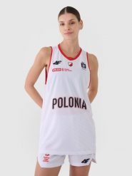 4F Koszulka meczowa replika domowa z sezonu 2024/25 damska 4F x Polonia Warszawa - multikolor S. Koszulki sportowe damskie 4f, s, bez wzorów, z dzianiny, bez kołnierzyka, bez ramiączek, na fitness i siłownię. Za 199.99 zł.