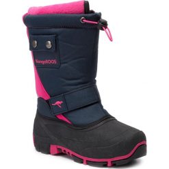 Śniegowce KANGAROOS - Kanga-Bean II 18416 000 4204 Dk Navy/Daisy Pink. Czerwone śniegowce dziewczęce KangaRoos, z materiału, bez zapięcia. Za 169.00 zł.