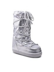 DeeZee Śniegowce NS9032-01 Srebrny. Szare śniegowce i trapery damskie DeeZee, z syntetyku. Za 199.99 zł.
