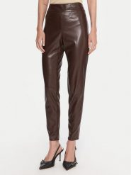 Guess Spodnie z imitacji skóry W4BB18 WGIK0 Czarny Slim Fit. Czarne spodnie materiałowe damskie Guess, m, z aplikacjami, ze skóry. Za 319.99 zł.