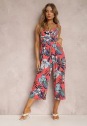 Czerwony Kombinezon Mellerine. Czerwone sukienki damskie Renee, na co dzień, na lato, l, z aplikacjami, boho, bez kołnierzyka, bez ramiączek, maxi. Za 69.99 zł.