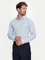 Calvin Klein Koszula K10K113182 Niebieski Slim Fit. Niebieskie koszule męskie Calvin Klein, m, bez wzorów, z syntetyku, biznesowe, bez kołnierzyka, bez ramiączek. Za 289.99 zł.