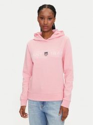 Gant Bluza 4200292 Różowy Regular Fit. Czerwone bluzy damskie GANT, xs, bez wzorów, z bawełny, bez kaptura. Za 229.99 zł.