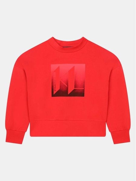 Karl Lagerfeld Kids Bluza Z15461 D Czerwony Regular Fit. Czerwone bluzy dla dziewczynek Karl Lagerfeld Kids, bez wzorów, z bawełny, bez ramiączek, bez kaptura. Za 449.99 zł.
