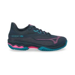 Buty do padla damskie Mizuno Wave Exceed Light 2 Padel. Niebieskie obuwie sportowe damskie Mizuno, bez wzorów, z gumy, mizuno wave. Za 349.99 zł.