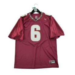 Second life - Koszulka męska Nike NCAA Florida State - Stan bardzo dobry. Czerwone koszulki sportowe męskie Nike, l, bez wzorów, bez kołnierzyka, bez ramiączek, do piłki nożnej. Za 127.76 zł.