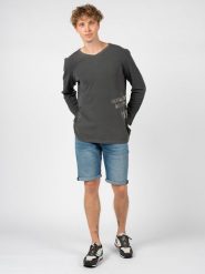 Guess Bluza | M1YP59KAR40 | Mężczyzna | Szary. Szare bluzy męskie Guess, l, z aplikacjami, z bawełny, bez kaptura. W wyprzedaży za 159.00 zł.