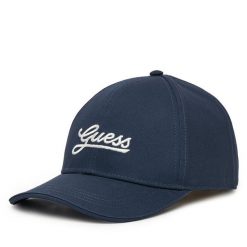 Czapka z daszkiem Guess. Niebieskie czapki i kapelusze damskie Guess, z aplikacjami. Za 89.99 zł.
