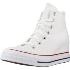 Buty CONVERSE CHUCK TAYLOR ALL STAR WEDGE PLATFORM Biały. Białe trampki i tenisówki damskie Converse, bez wzorów, z tkaniny, retro, bez zapięcia. Za 368.99 zł.