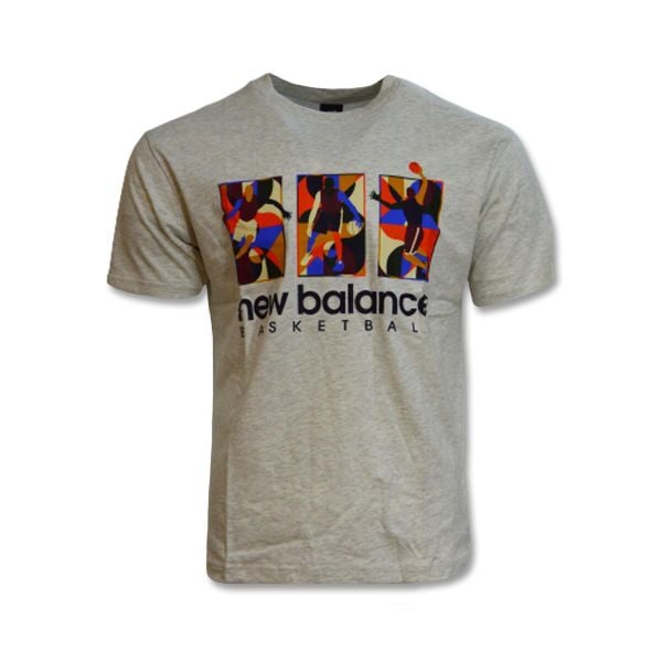 New Balance Hoops Classics T-shirt - MT23587 SAH. Szare koszulki sportowe męskie New Balance, bez wzorów, bez kołnierzyka, bez ramiączek, do koszykówki. Za 131.86 zł.