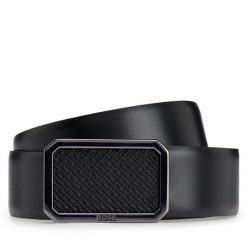 Pasek Męski BOSS. Czarne paski damskie Boss, bez wzorów. Za 559.99 zł.