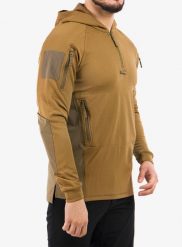 Bluza bushcraft męska Helikon-Tex Range Hoodie. Brązowe bluzy sportowe męskie HELIKON-TEX, l, bez wzorów, z materiału, bez kaptura, trekkingowe. Za 274.99 zł.